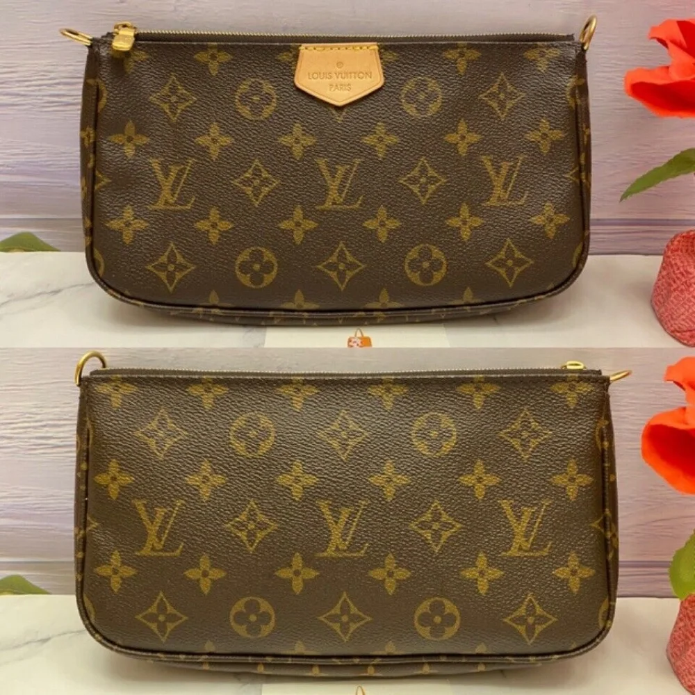 Louis Vuitton Multi Pochette Accessoires Monogram Pink Clutch Crossbody - Picture 3 of 13